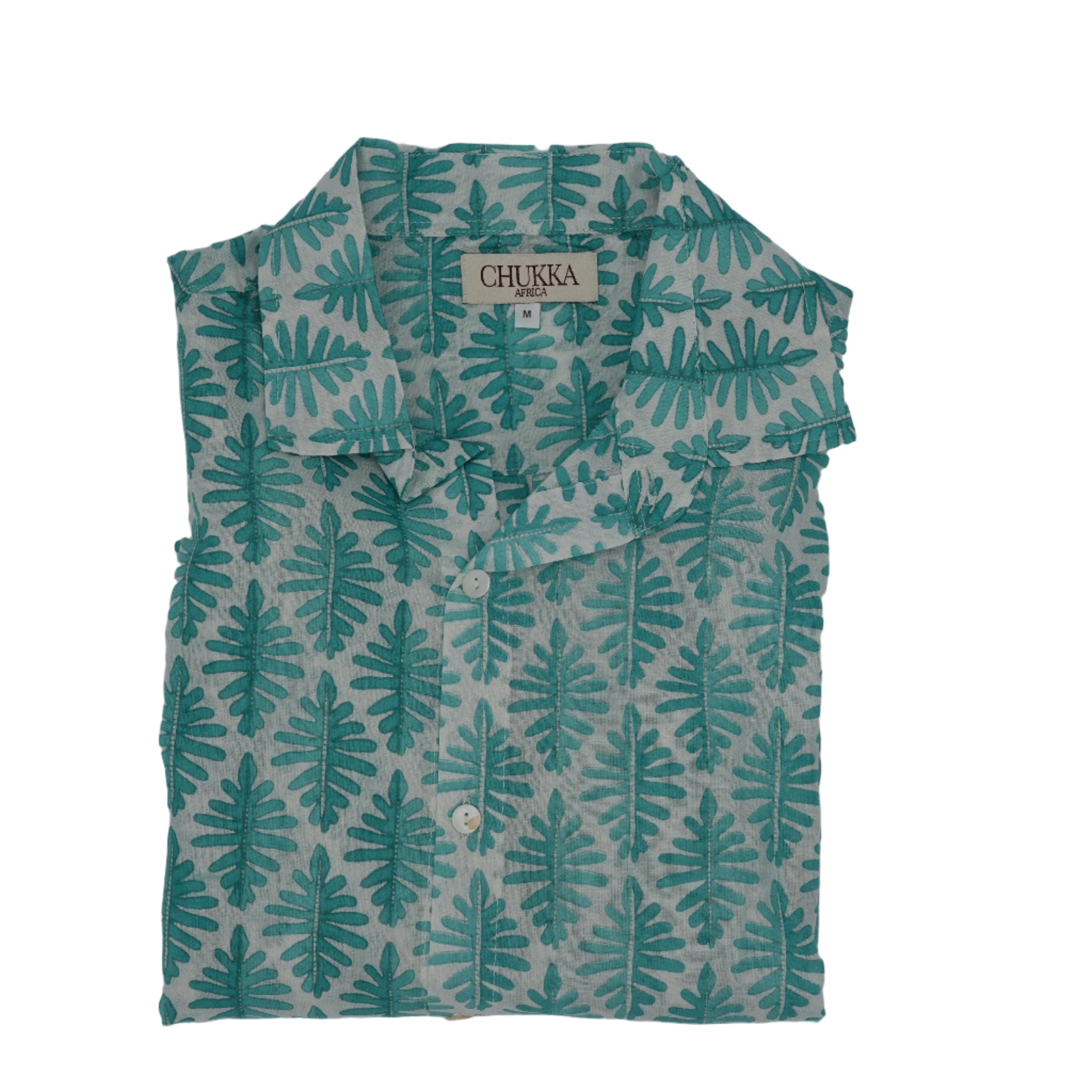CHUKKA Shirt- Turquoise Leaf