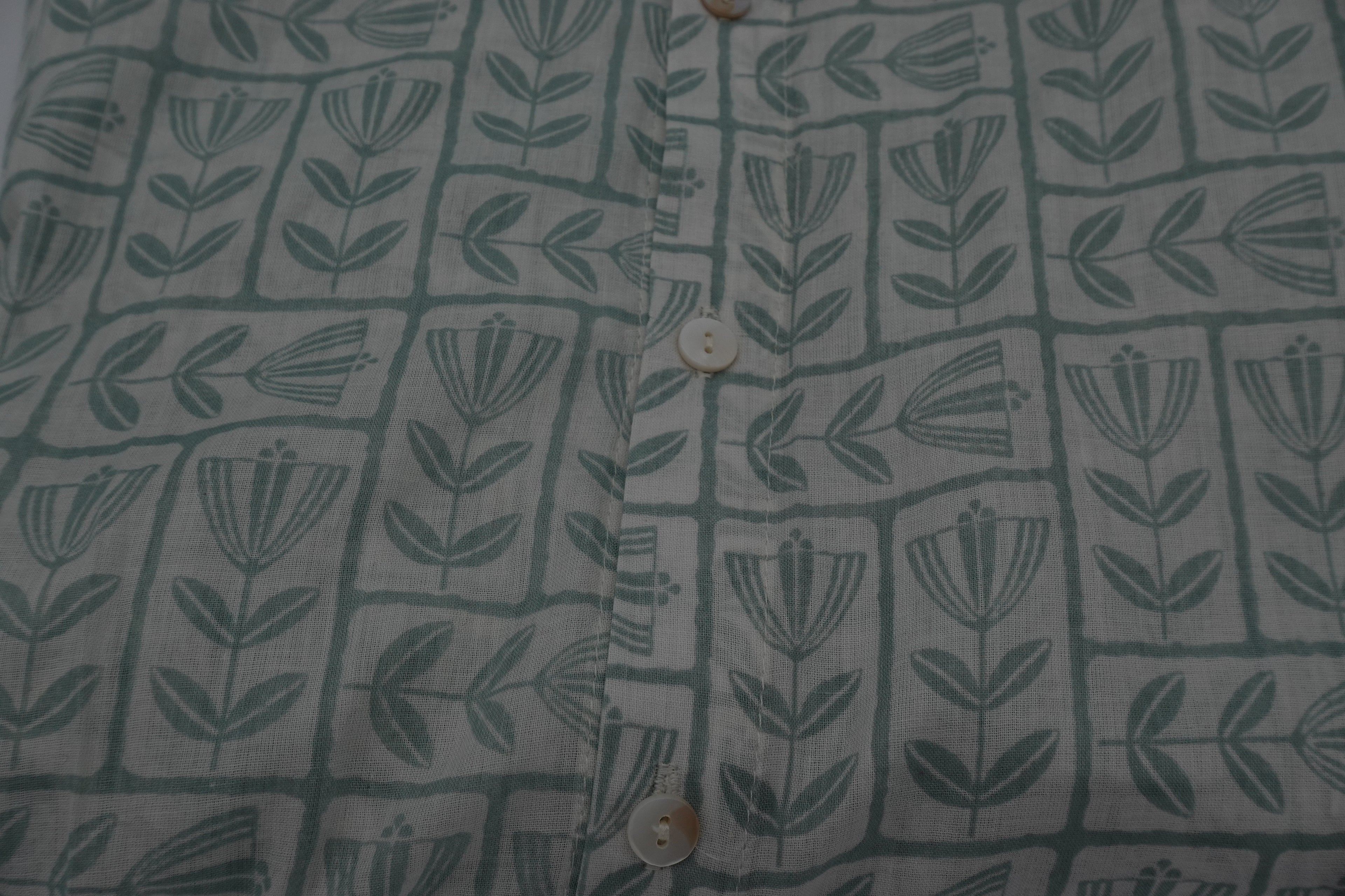 CHUKKA Shirt - Blocked Light Green Floral
